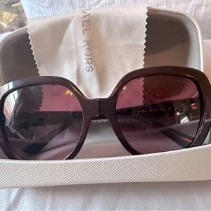 Michael Kors, women sunglasses, color burgundy, oversized